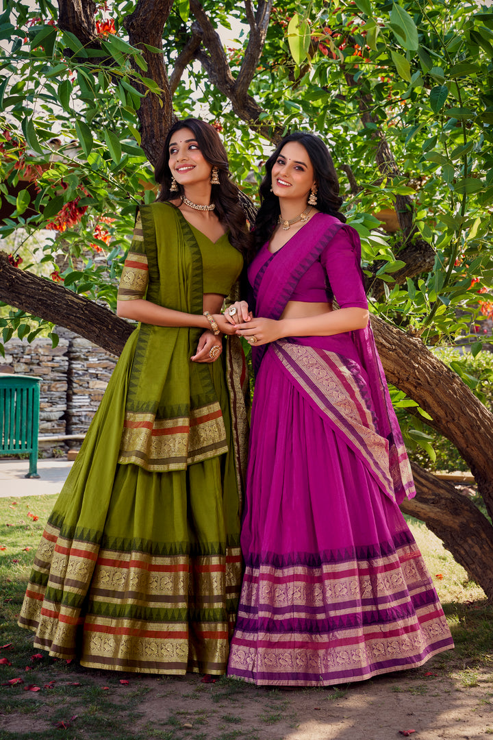 Red Silk Lehenga Choli for Women | Bridal & Wedding Wear with Dupatta