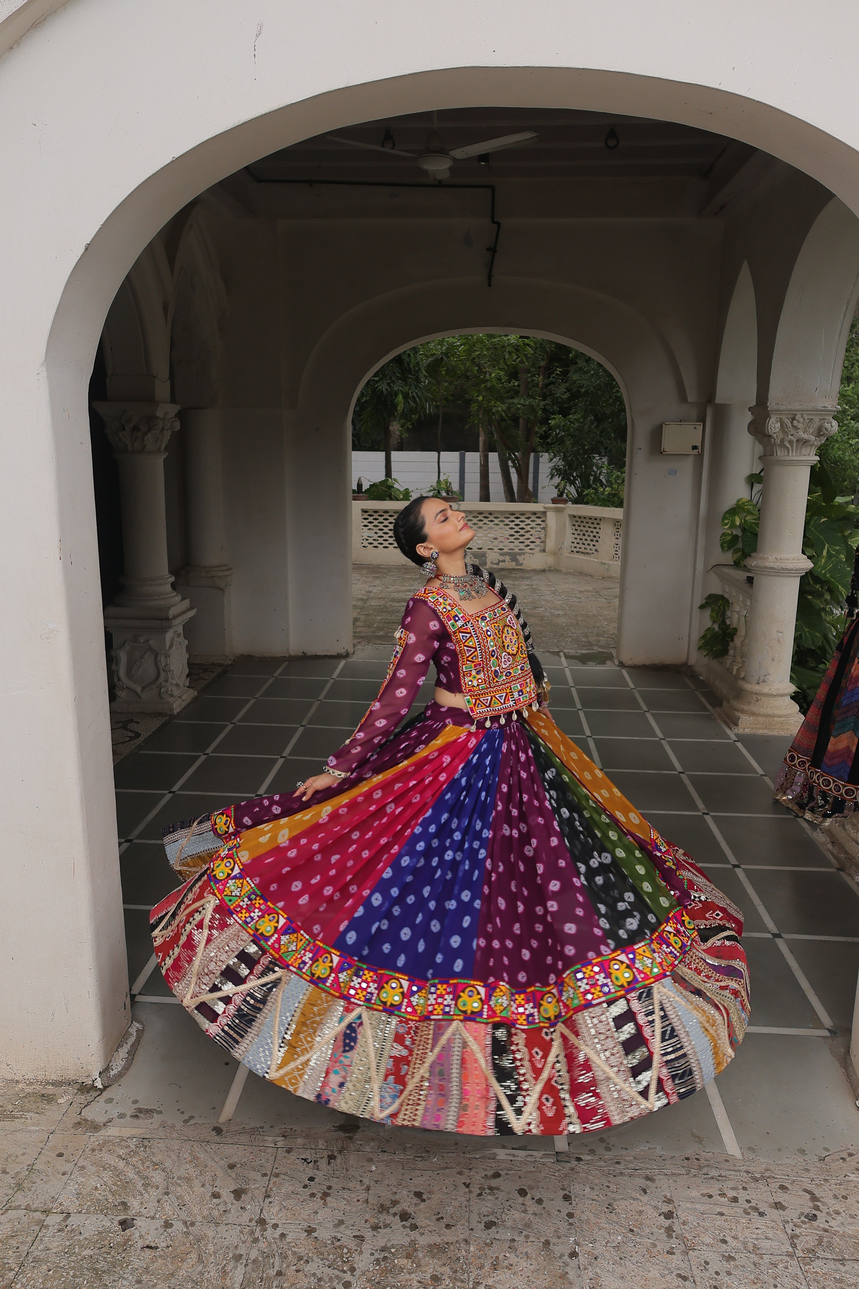 Multicolor Navratri Lehenga Choli with Gamthi Embroidery – Mayara Women Clothing