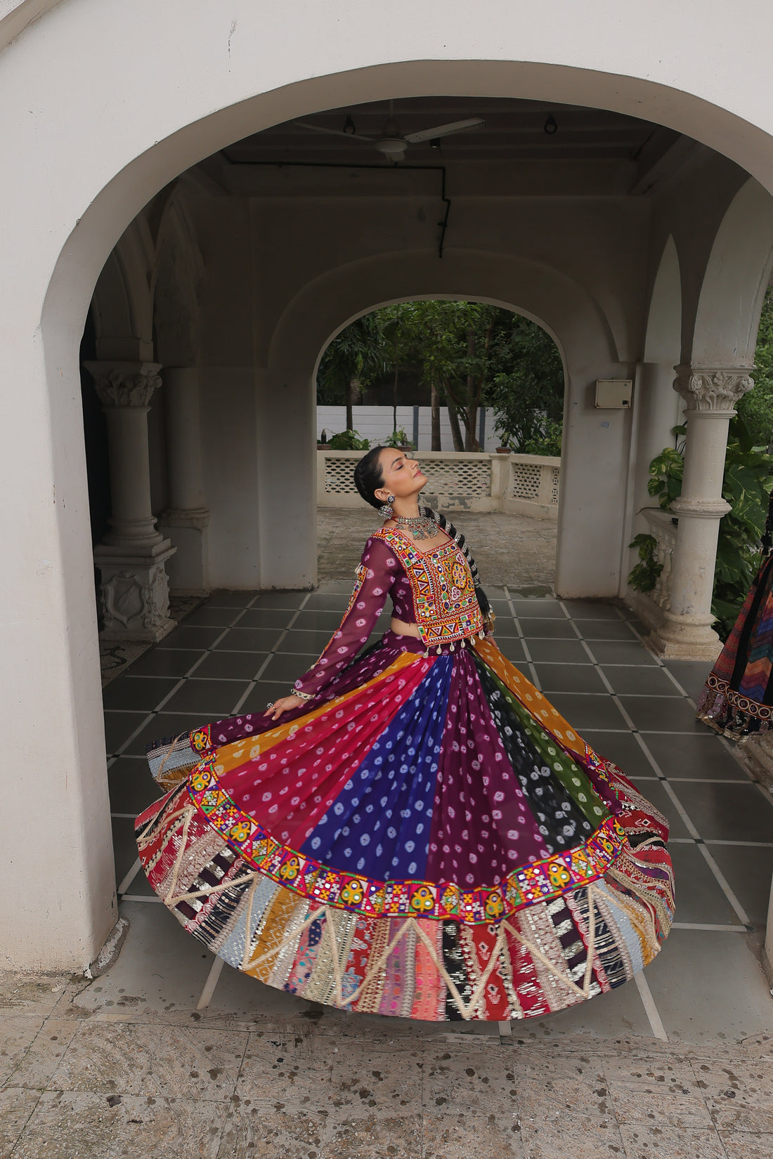 Multicolor Navratri Lehenga Choli with Gamthi Embroidery – Mayara Women Clothing