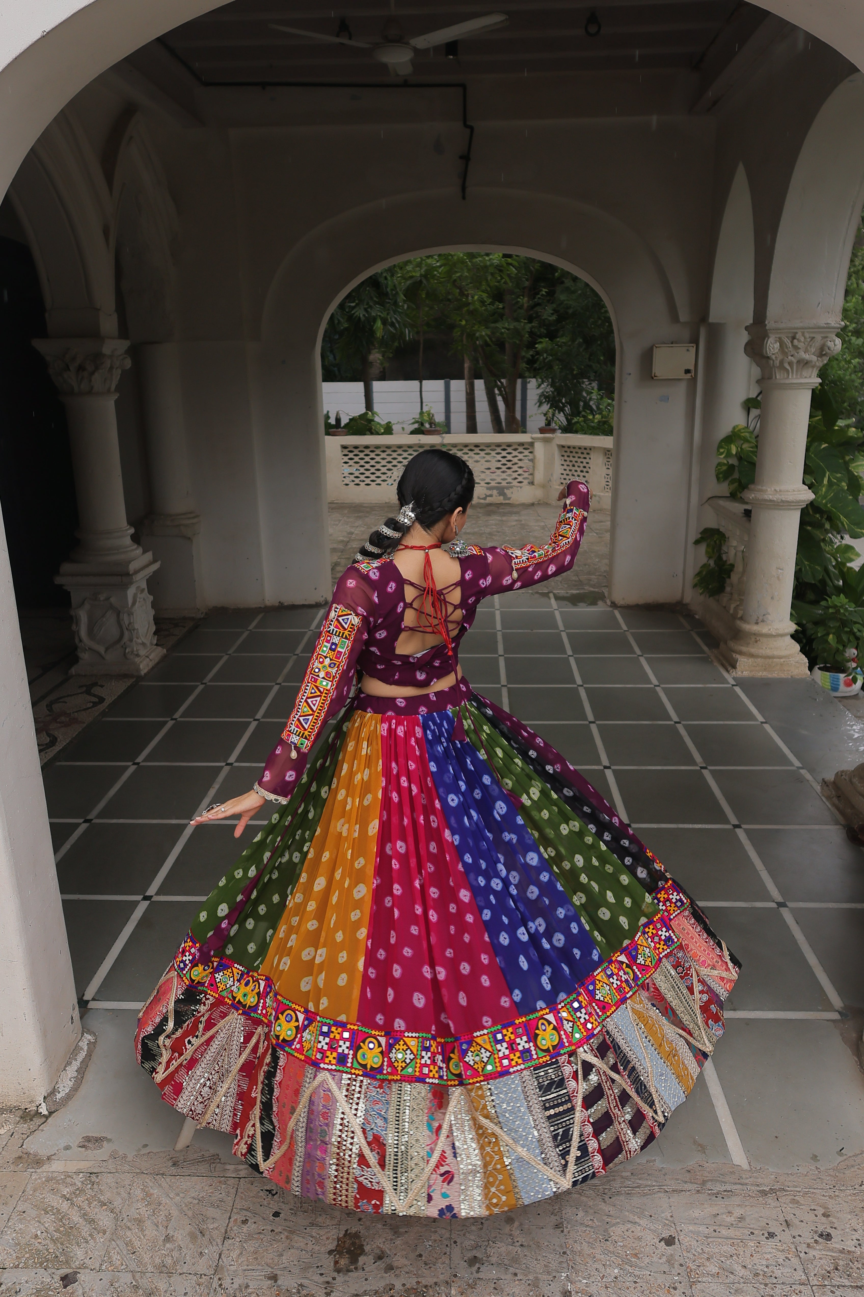 Multicolor Navratri Lehenga Choli with Gamthi Embroidery – Mayara Women Clothing
