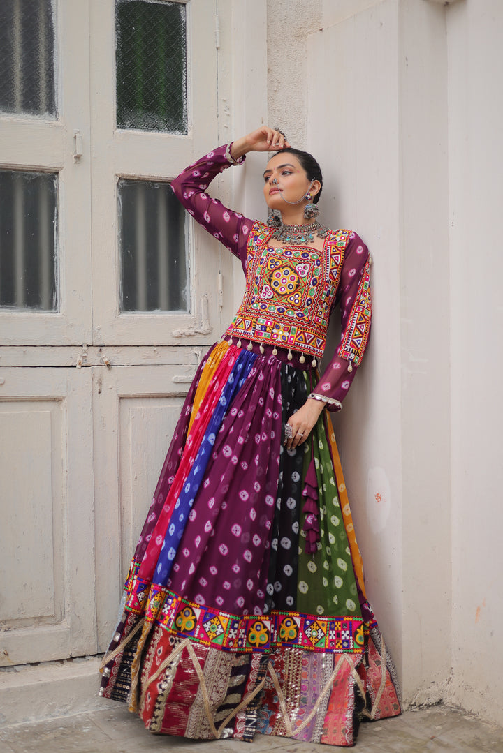Multicolor Navratri Lehenga Choli with Gamthi Embroidery – Mayara Women Clothing